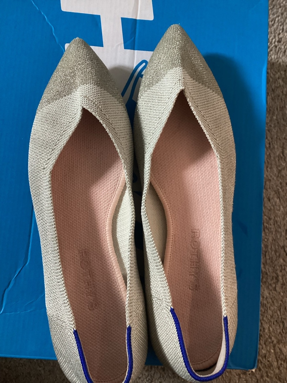 Rothy’s metallic glitter flats size 10 - Picture 3 of 4
